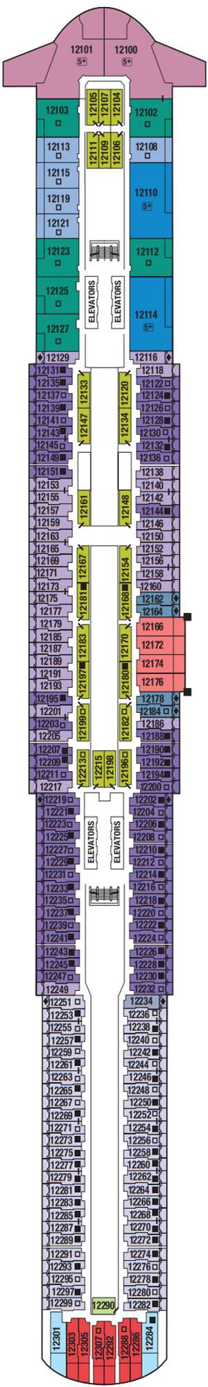 Deck plan for Celebrity Xcel