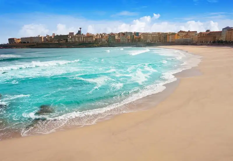 Riazor beach La Coruna Spain