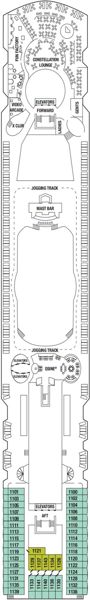 Deck plan for Celebrity Infinity