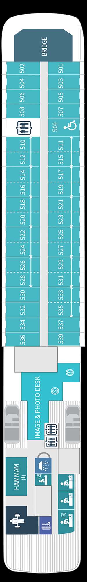 Deck plan for Le Boreal