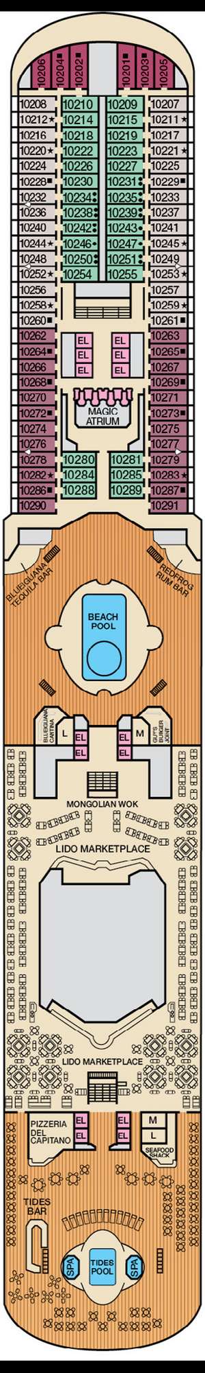 Deck plan for Carnival Magic