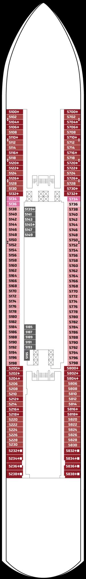 Deck plan for Norwegian Luna