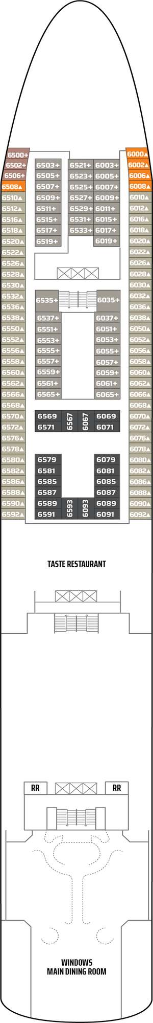 Deck plan for Norwegian Spirit