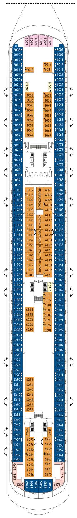 Deck plan for Costa Diadema