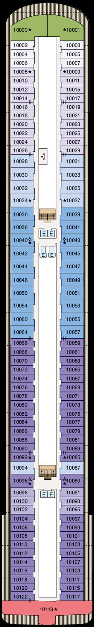Deck plan for Oceania Vista