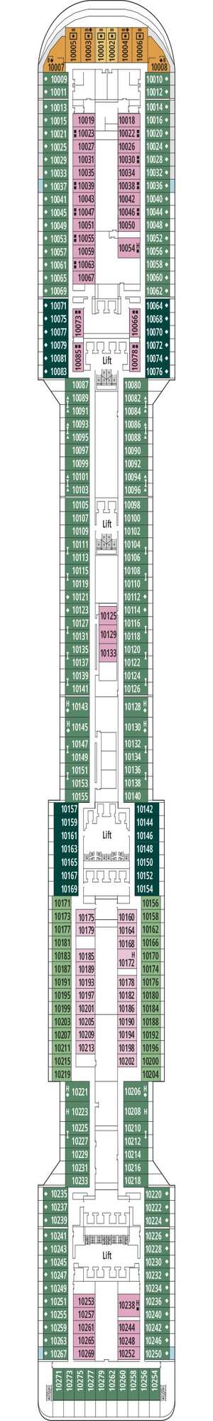 Deck plan for MSC Preziosa