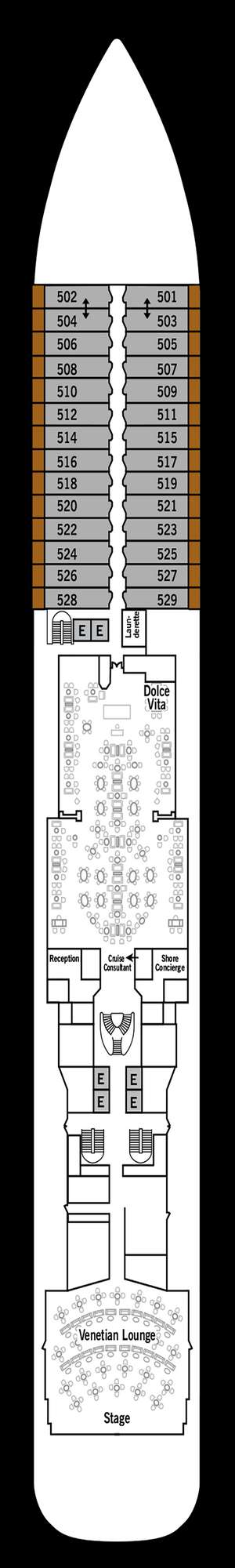 Deck plan for Silver Muse