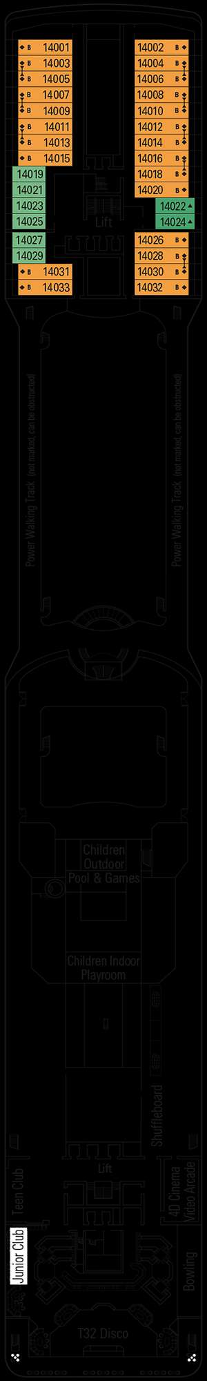 Deck plan for MSC Magnifica