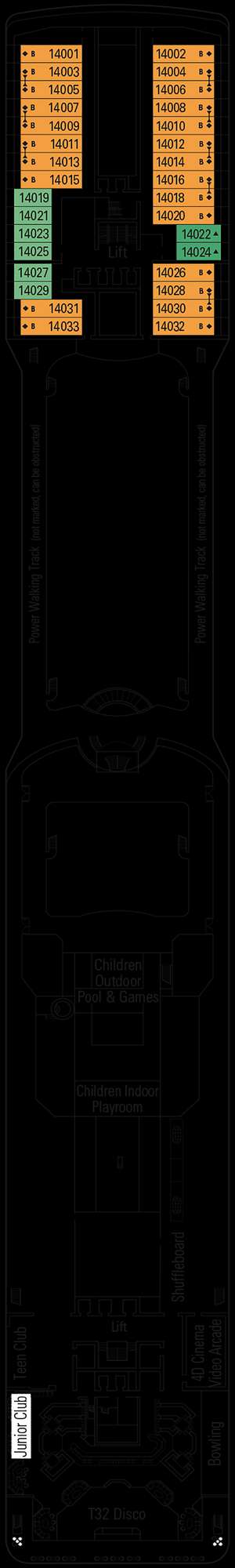 Deck plan for MSC Magnifica