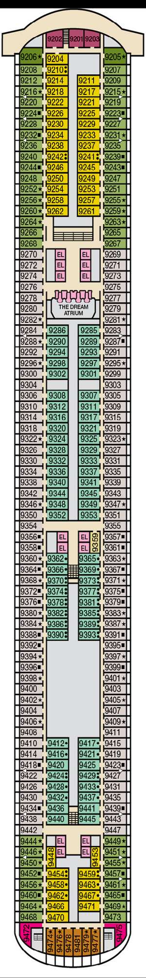 Deck plan for Carnival Dream