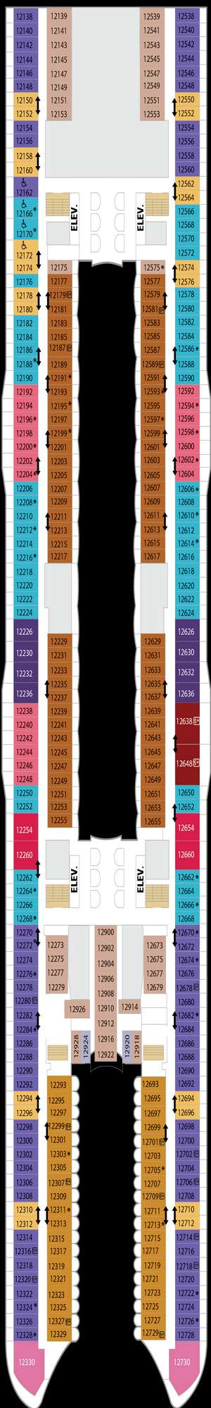 Deck plan for Allure of the Seas