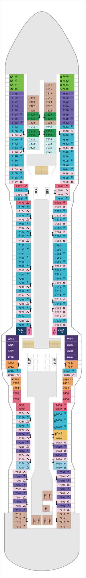 Deck plan for Spectrum of the Seas