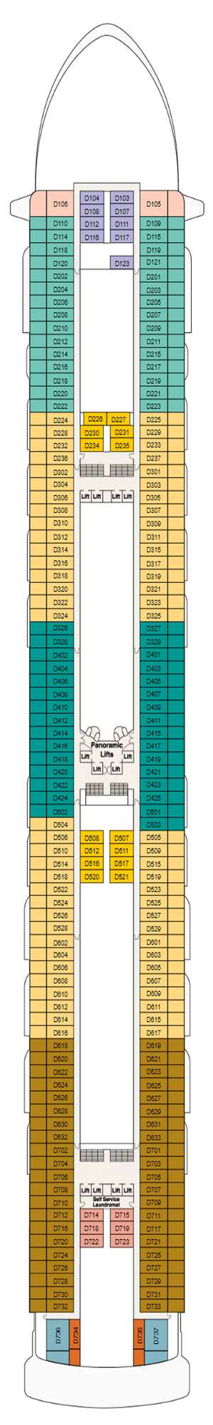 Deck plan for Grand Princess