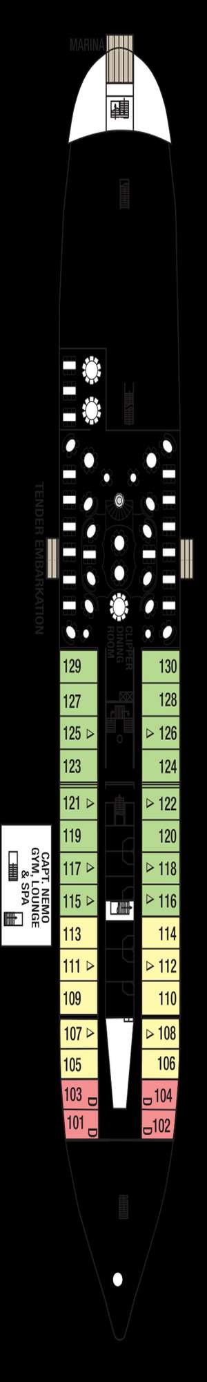 Deck plan for Royal Clipper