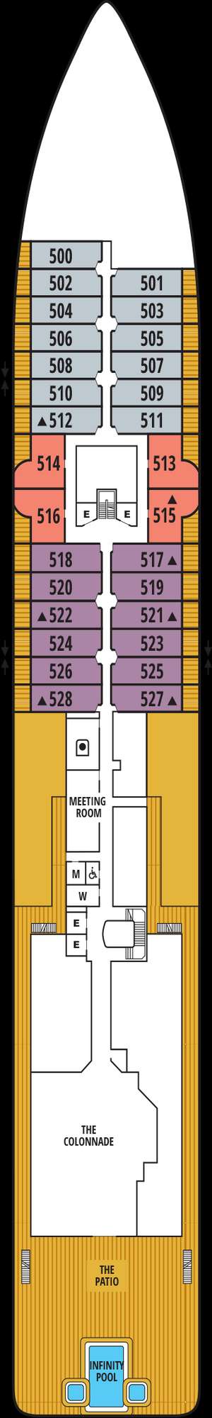 Deck plan for Seabourn Pursuit
