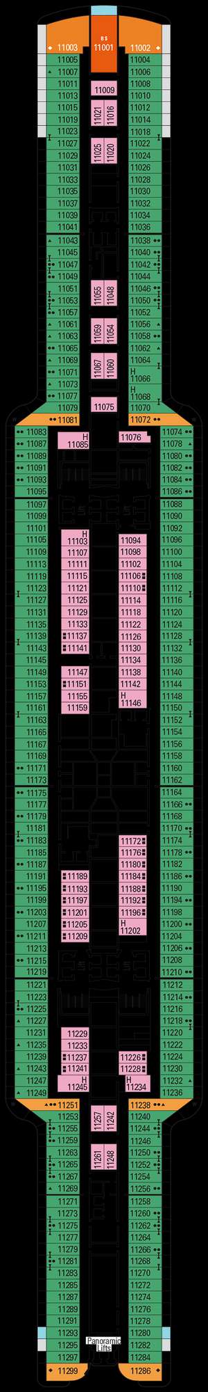 Deck plan for MSC Seashore