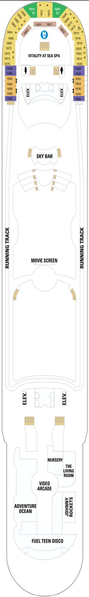 Deck plan for Liberty of the Seas