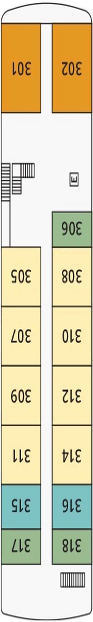 Deck plan for S.S Sphinx