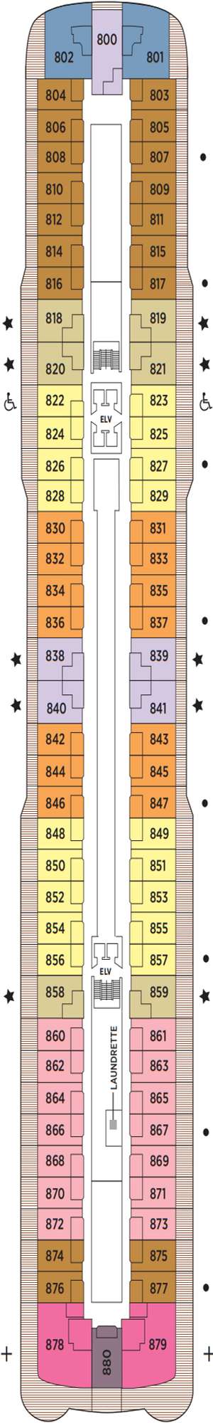 Deck plan for Regent Seven Seas Splendor