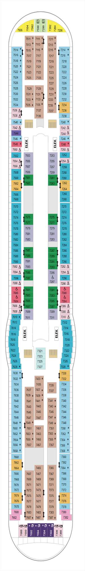 Deck plan for Mariner of the Seas
