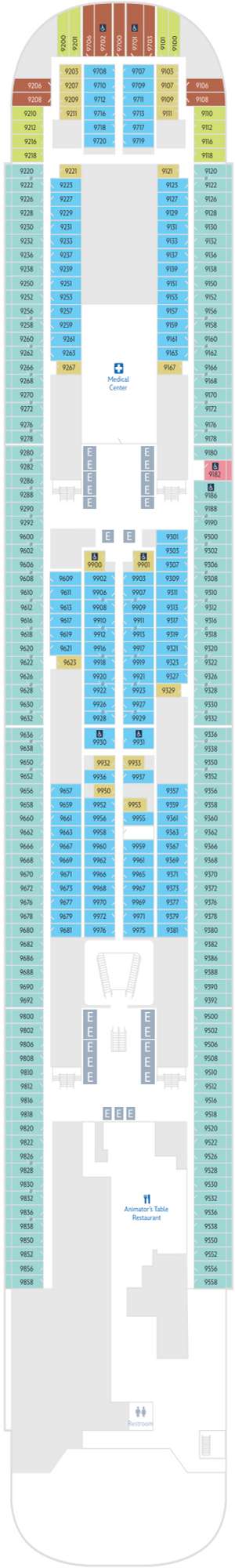Deck plan for Disney Adventure