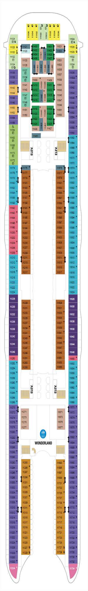 Deck plan for Wonder of the Seas