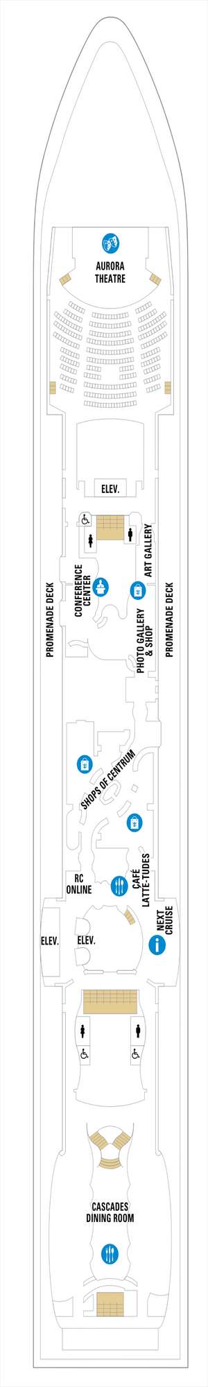 Deck plan for Radiance of the Seas