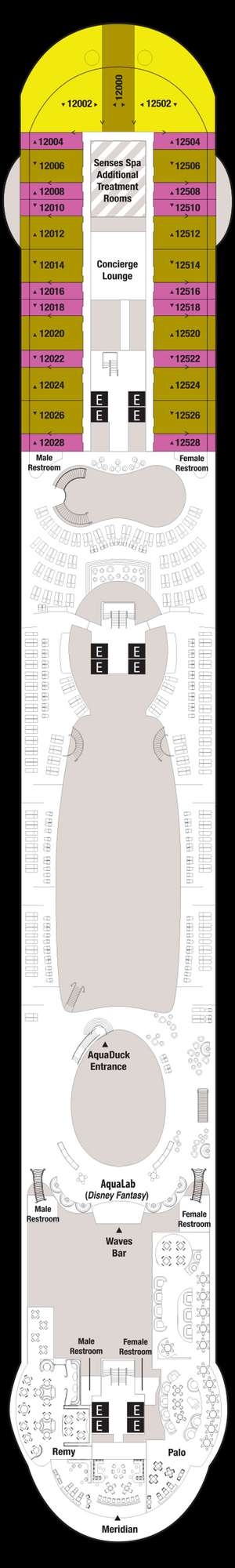 Deck plan for Disney Dream