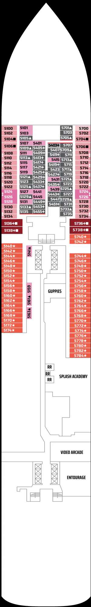 Deck plan for Norwegian Encore