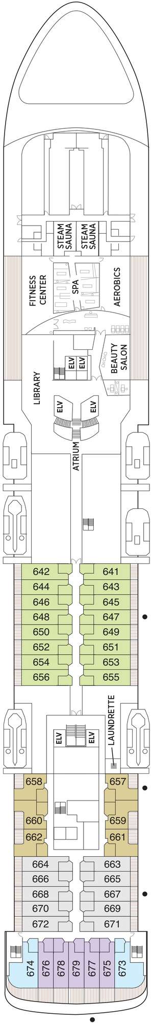 Deck plan for Regent Seven Seas Voyager