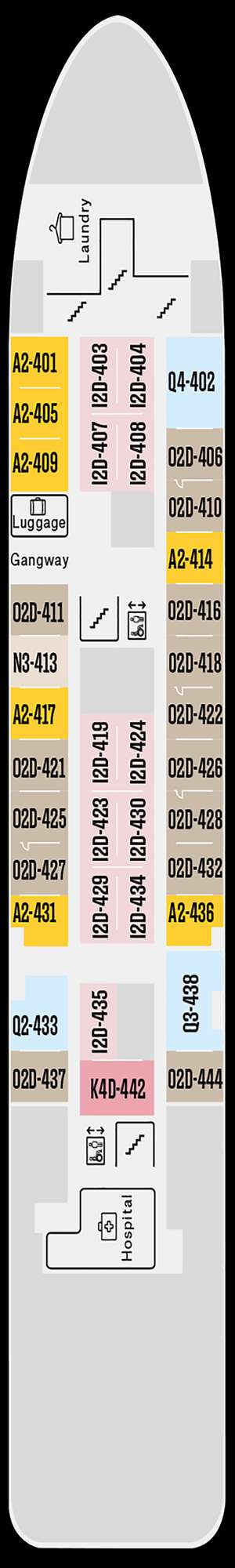 Deck plan for MS Spitsbergen
