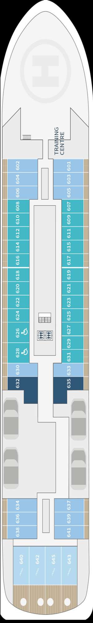 Deck plan for Le Commandant Charcot