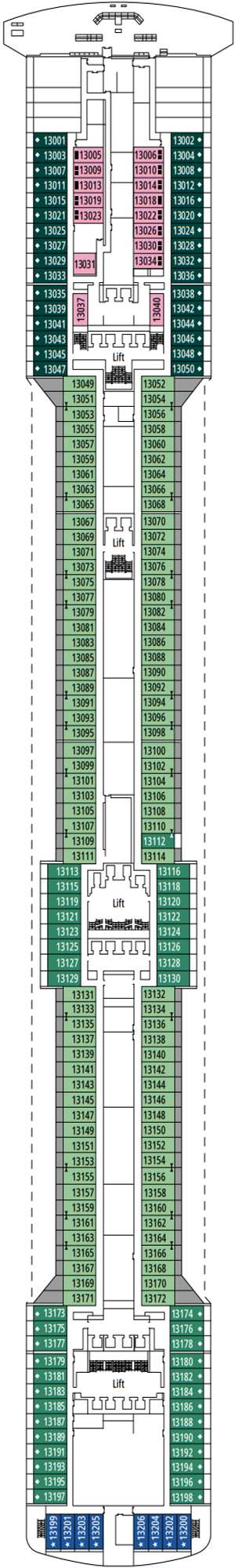 Deck plan for MSC Splendida