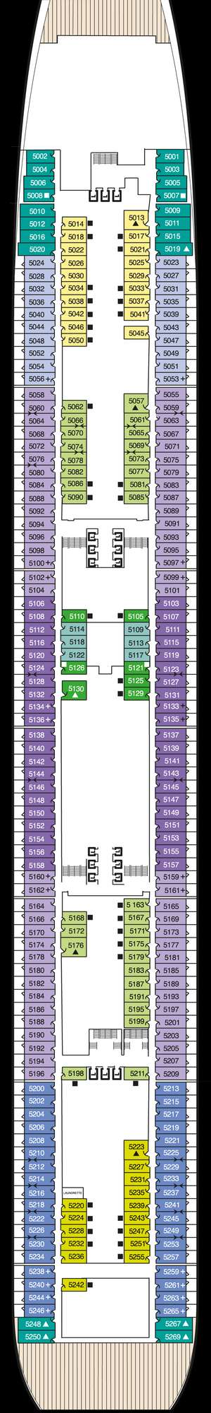 Deck plan for Queen Mary 2