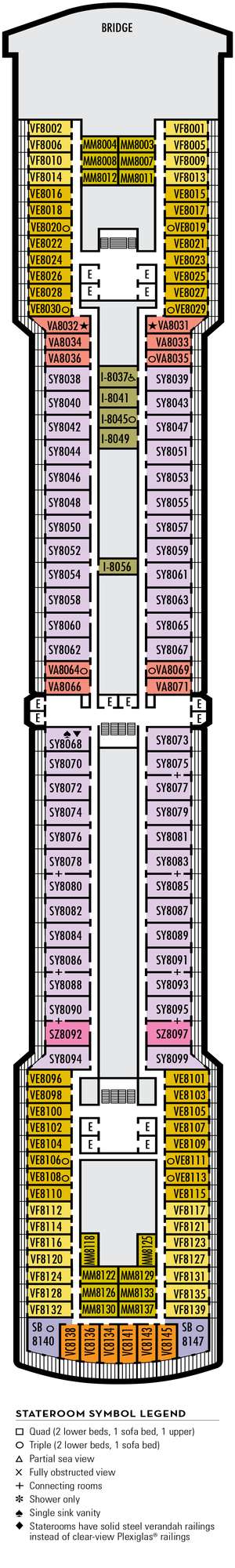 Deck plan for Oosterdam