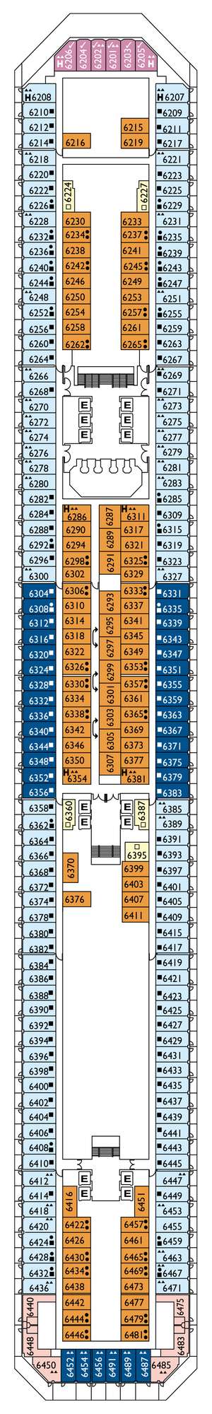 Deck plan for Costa Fascinosa