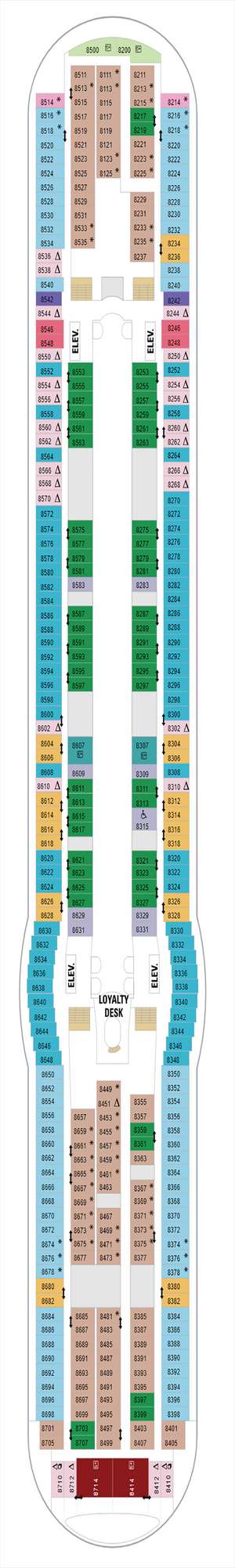 Deck plan for Liberty of the Seas