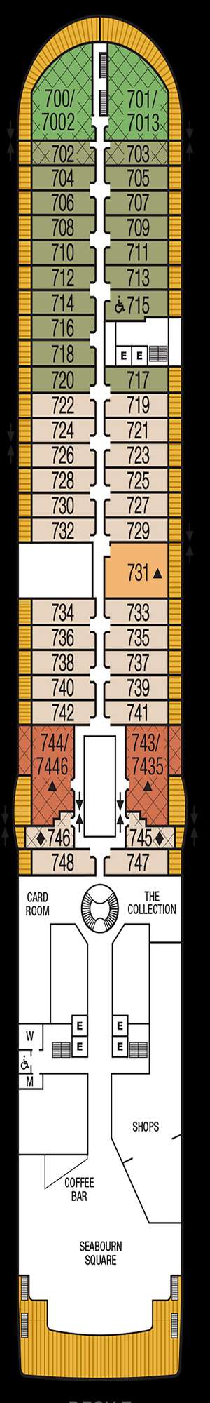 Deck plan for Seabourn Sojourn