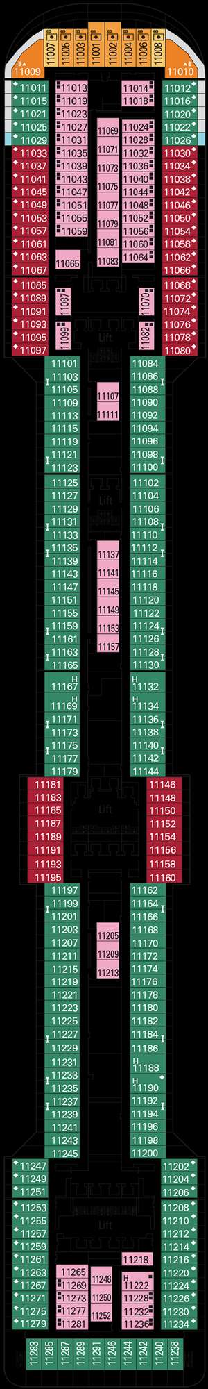 Deck plan for MSC Fantasia