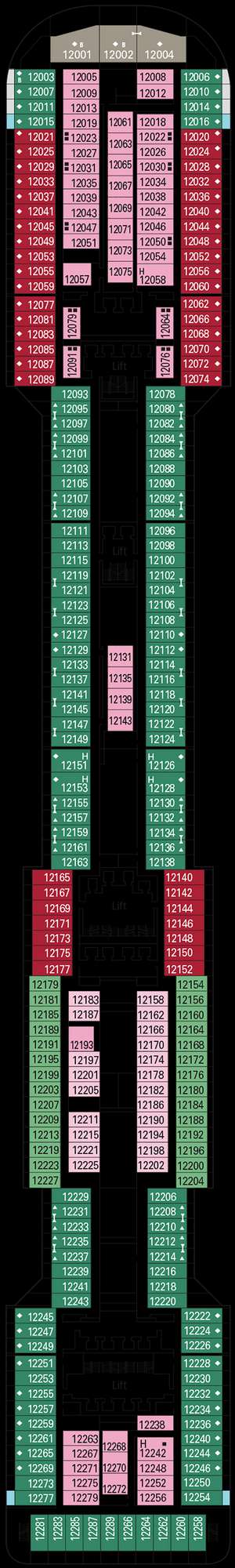 Deck plan for MSC Divina