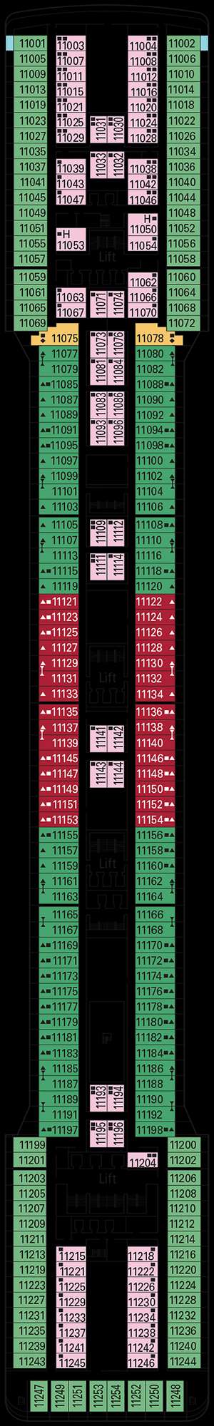 Deck plan for MSC Magnifica