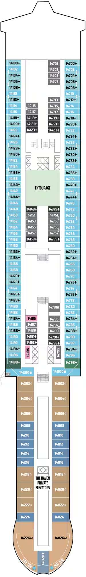 Deck plan for Norwegian Aqua