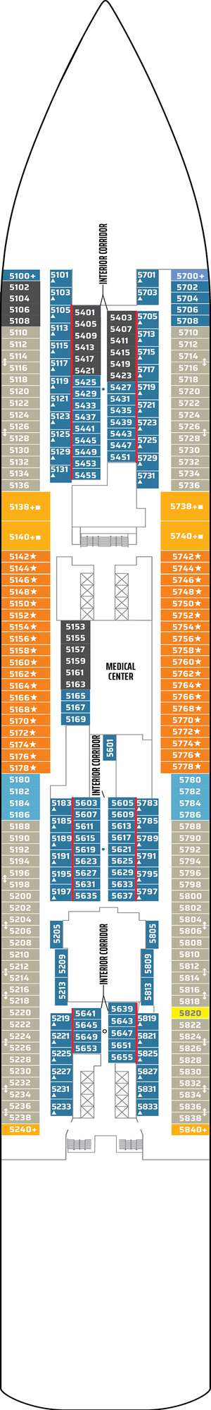 Deck plan for Norwegian Breakaway