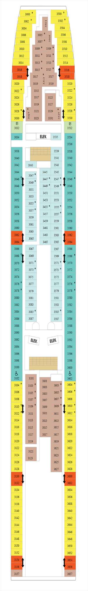 Deck plan for Vision of the Seas