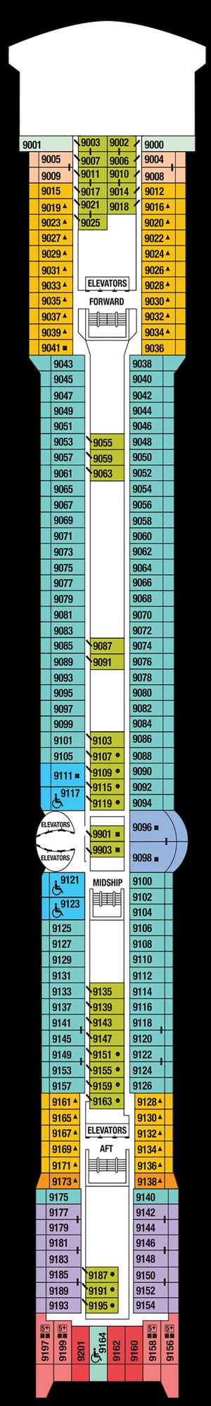 Deck plan for Celebrity Millennium