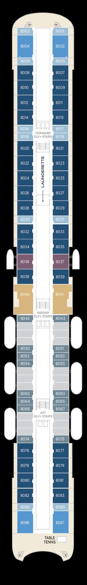 Deck plan for Crystal Symphony