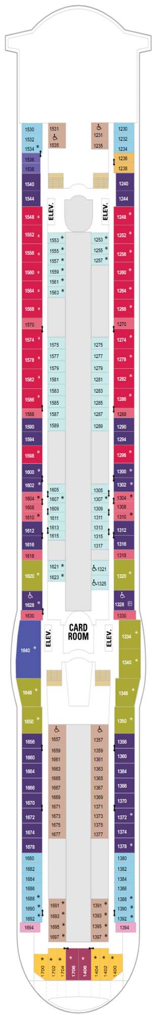 Deck plan for Liberty of the Seas