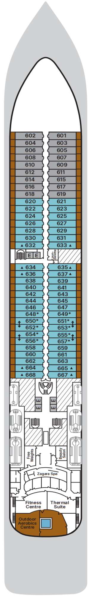 Deck plan for Silver Spirit