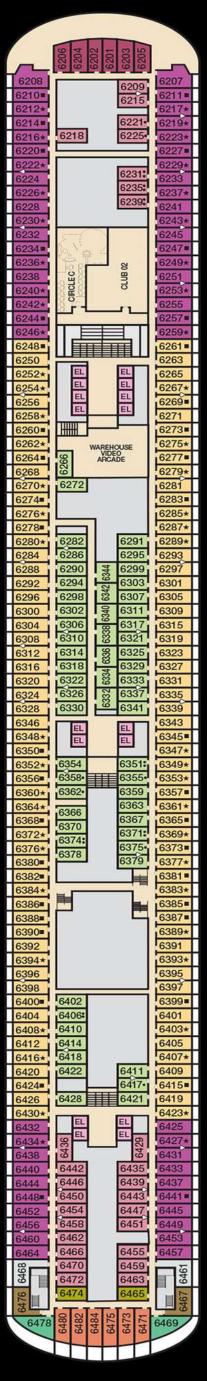 Deck plan for Carnival Panorama