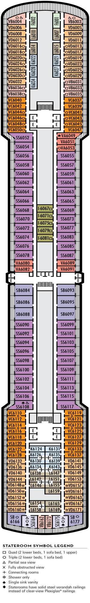 Deck plan for Oosterdam